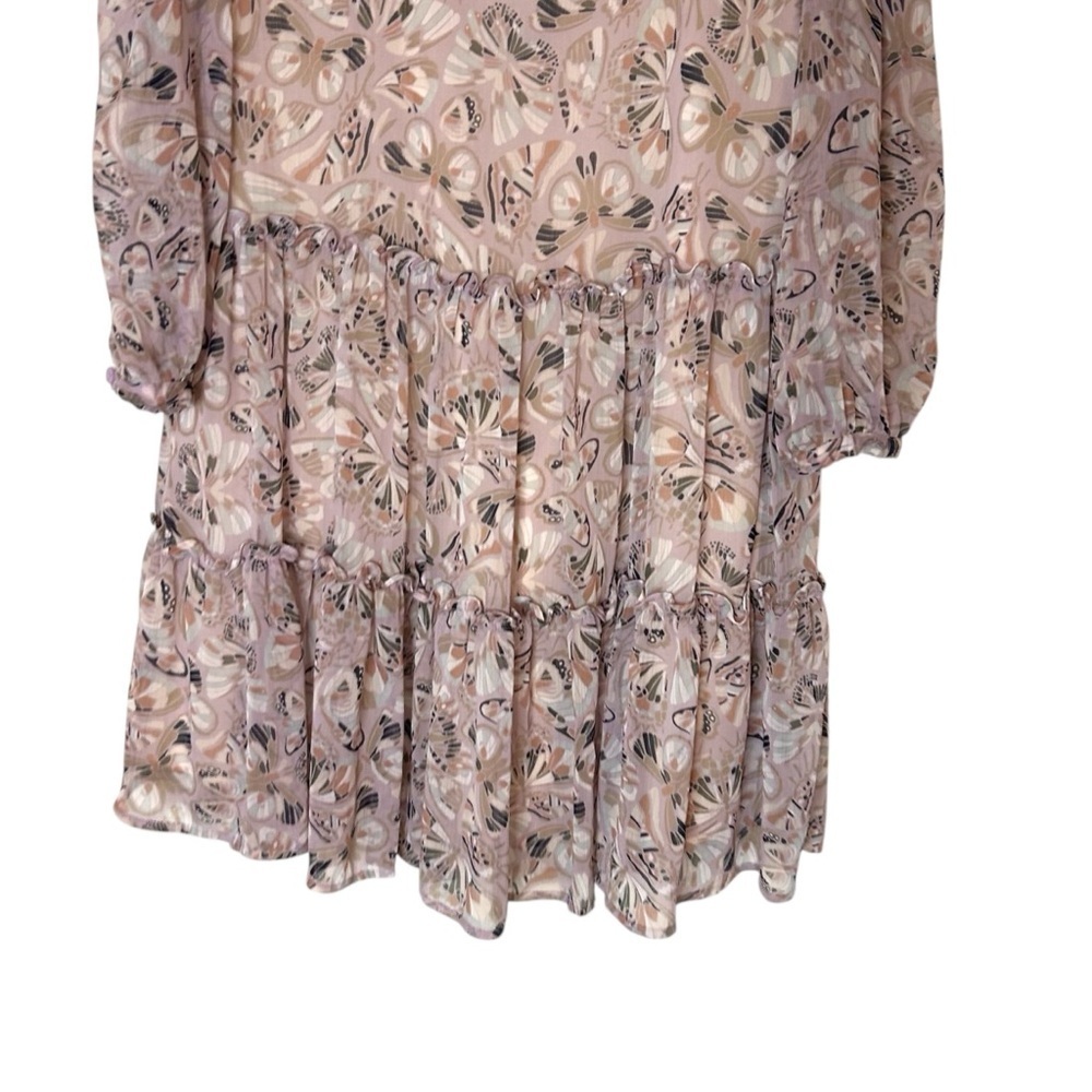 Aritzia Sunday Best Lillian Dress- Butterfly Print Babydoll Dress- Size XS - Picture 5 of 13